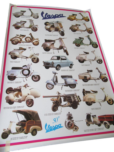 Poster vespa epoca anni - d'epoca, 60