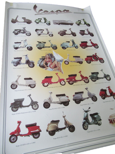 Poster vespa epoca anni - d'epoca, 60