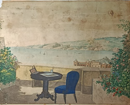 Disegno epoca colorato - disegno, a