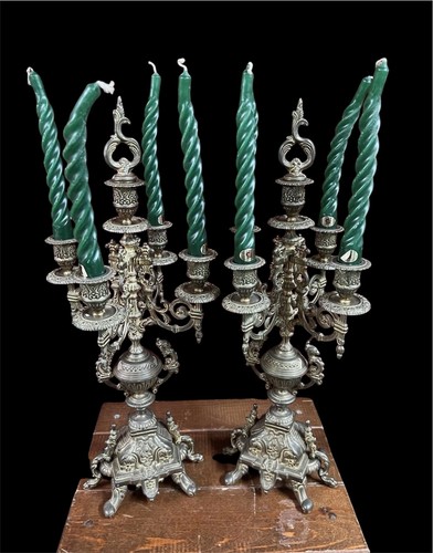 Grandi candelabri ottone - candelabri,