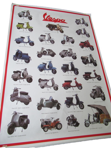 Poster vespa epoca anni - vespa,